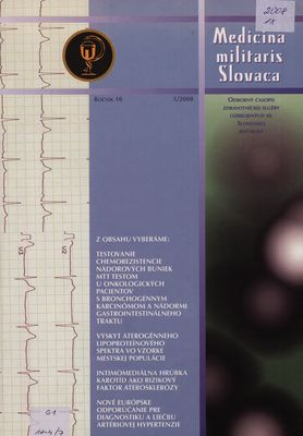 Medicina militaris Slovaca : odborný časopis zdravotníckej služby ozbrojených síl Slovenskej republiky.