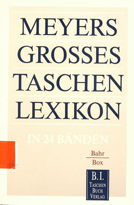 Meyers grosses Taschenlexikon : in 24 Bänden. Band 3, Bahr - Box /