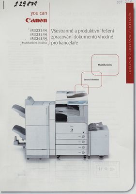 Multifunkční tiskárna iR3225/N, iR3235/N, iR3245/N.