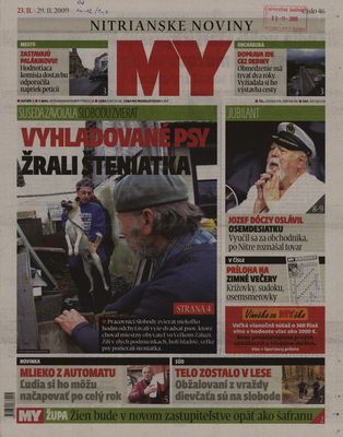 My - Naše novosti : najčítanejšie regionálne noviny na Slovensku.