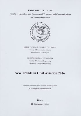 New Trends in Civil Aviation 2016 : Žilina, 22. September 2016.