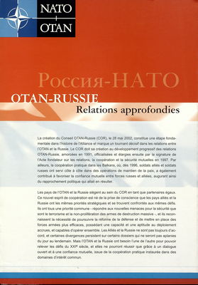 OTAN - Russie = Rossija - NATO : relations approfondies