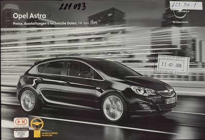 Opel ASTRA. 14. Juni 2010