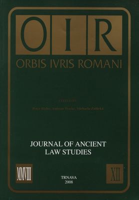 Orbis Iuris Romani : journal of ancient law studies. XII /
