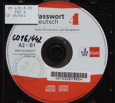 Passwort Deutsch 4 : Audio-CD zum Kurs- und Übungsbuch. A2 - B1