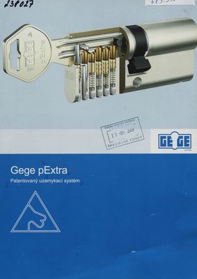 Patentovaný uzamykací systém Gege pExtra.