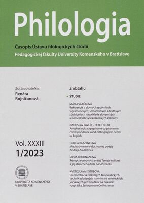 Philologia : časopis Ústavu filologických štúdií Pedagogickej fakulty Univerzity Komenského v Bratislave.