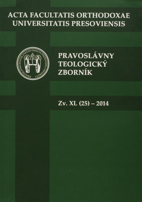 Pravoslávny teologický zborník. XL.(25) /