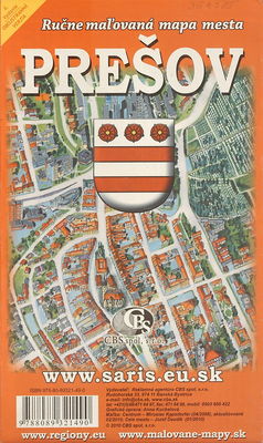 Prešov ručne maľovaná mapa mesta : obojstranná verzia /