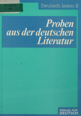 Proben aus der deutschen Literatur /