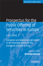 Prospectus for the public offering of securities in Europe european and national legislation in the member states of the european economic area. Vol. 1 /