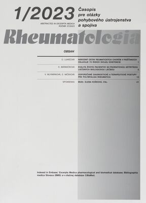 Rheumatologia : časopis pre otázky pohybového ústrojenstva a spojiva /