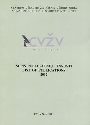 Súpis publikačnej činnosti 2012 /