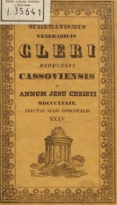 Schematismus venerabilis cleri dioecesis Cassoviensis ad annum Jesu Christi 1839.