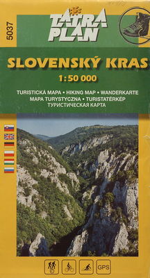 Slovenský kras turistická mapa.