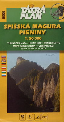 Spišská Magura, Pieniny turistická mapa.