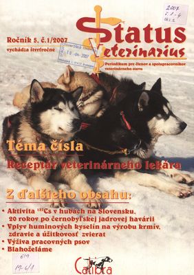 Status veterinarius : periodikum pre členov a spolupracovníkov veterinárneho stavu.