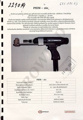 Svařovací pistole PHM - 161.