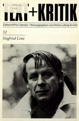 Text + Kritik. 52, Siegfried Lenz : Zeitschrift für Literatur /