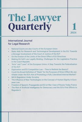 The Lawyer quarterly : international journal for legal research.