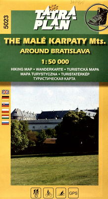 The Malé Karpaty Mts around Bratislava : hiking map.