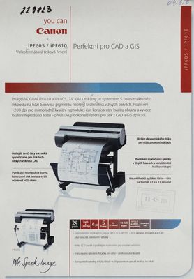 Tiskárny iPF605/ iPF610.