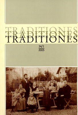 Traditiones : zbornik Inštituta za slovensko narodopisje in Glasbenonarodopisnega inštituta ZRC SAZU. 34/1, 2005 /