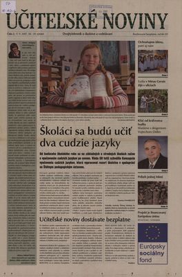 Učiteľské noviny : periodikum s tradíciou od roku 1951.
