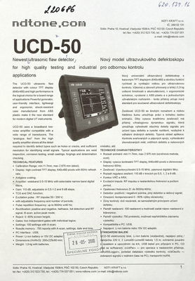 Ultrasonic flaw detector UCD-50.