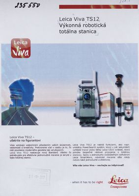 Výkonná robotická totálna stanica Leica Viva TS12.