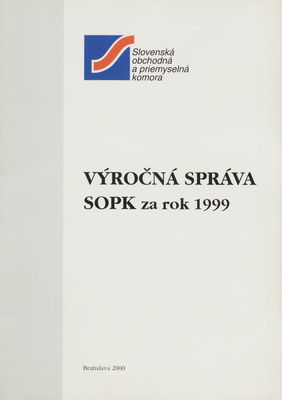 Výročná správa SOPK za rok 1999.