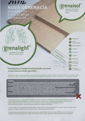 Vermikulitové stavebné izolačné dosky grenaisol a nové izolačné dosky grenalight.