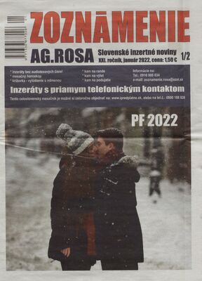 Zoznámenie AG.Rosa : slovenské inzertné noviny.