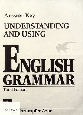 Understanding and using English grammar : answer key /