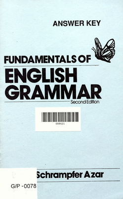 Fundamentals of English grammar : answer key /