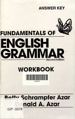 Fundamentals of English grammar : workbook : answer key /