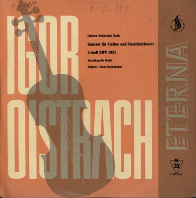 Konzert für Violine und Streichorchester d-moll BWV 1052