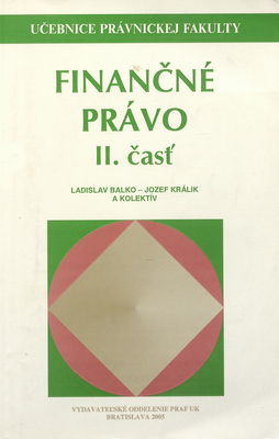 Finančné právo. 2. časť /