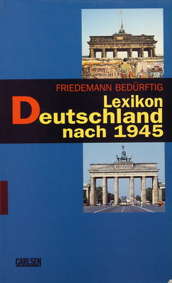 Lexikon Deutschland nach 1945 : Friedemann Bedürftig