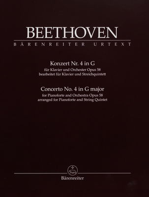 Konzert in G für Klavier und Orchester Opus 58 bearbeitet für Streichquintett : Urtext /