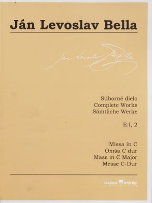 Súborné dielo E: I, 2, Missa in C /