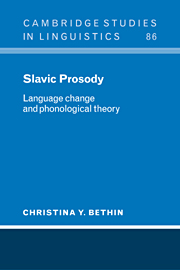 Slavic prosody language change and phonological theory /
