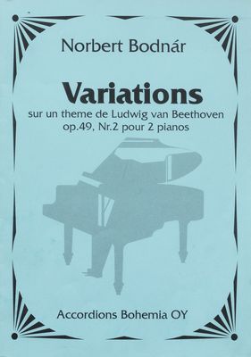 Variations sur un de Ludwig van Beethoven op. 49, Nr. 2 pour 2 pianos