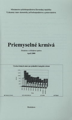 Priemyselné krmivá. : Situačná a výhľadová správa. Apríl 2000. /