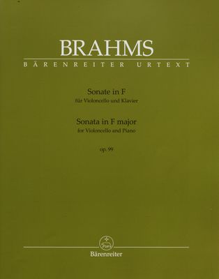 Sonate in F für Violoncello und Klavier op. 99 : Urtext /