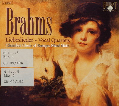 Liebeslieder - Vocal Quartets / CD 2 von 2 CDs Drei Quartette op. 31, Drei Quartette op. 64, Vier Quartette op. 92, Zwei Quartette op. 112a