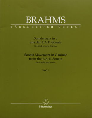 Sonatensatz in c aus der F.A.E- Sonate für Violine and Klavie /
