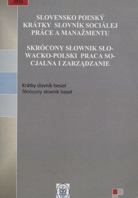 Slovensko-poľský krátky slovník sociálnej práce a manažmentu /