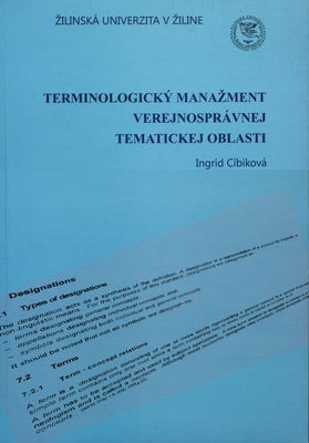 Terminologický manažment verejnosprávnej tematickej oblasti /