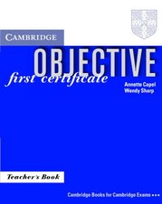 Objective first certificate : teacher´s book /